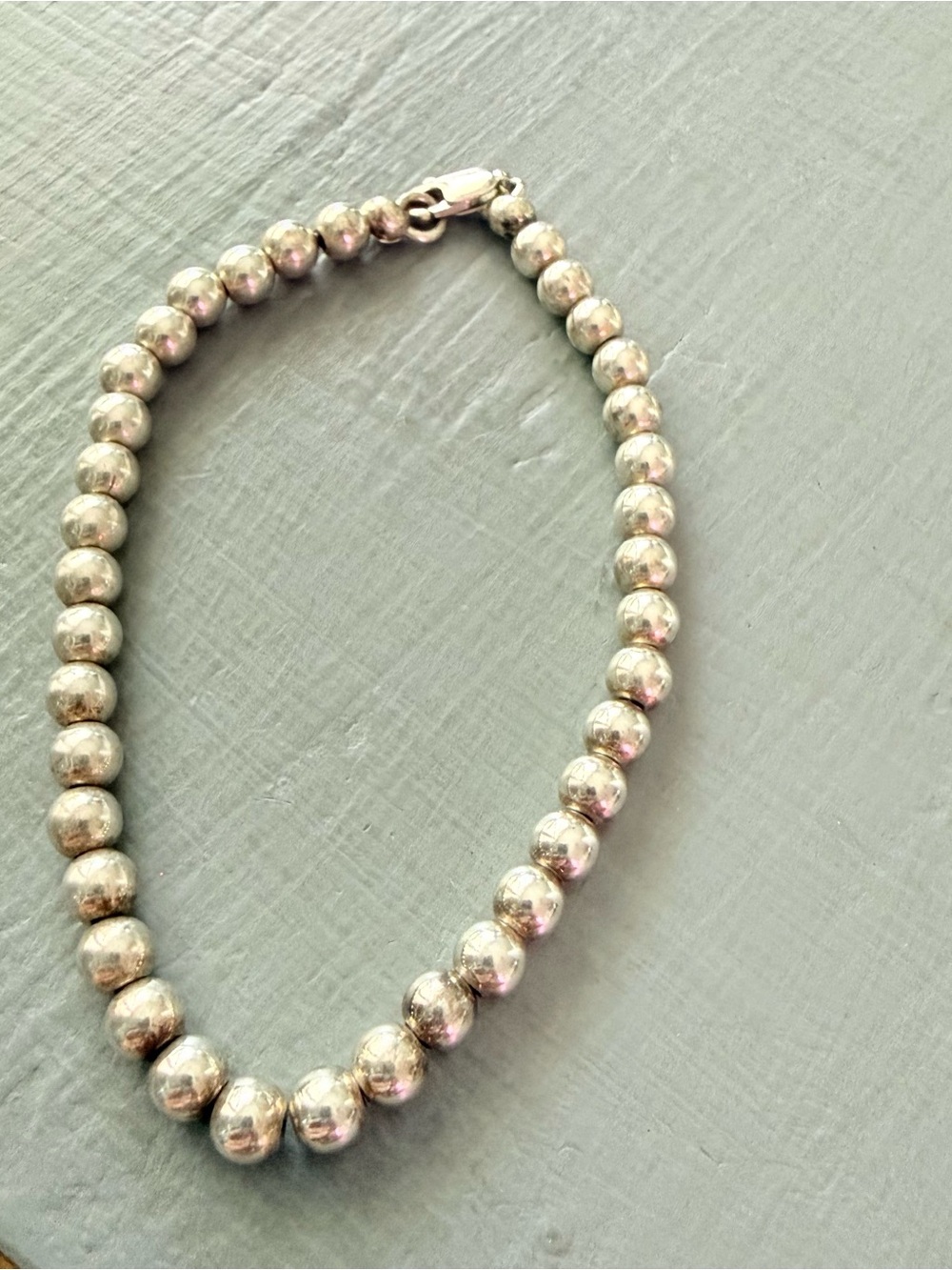 925 Sterling Silver Ball Bead Bracelet